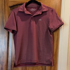 Vineyard Vines Men's Burgundy Polo Shirt
